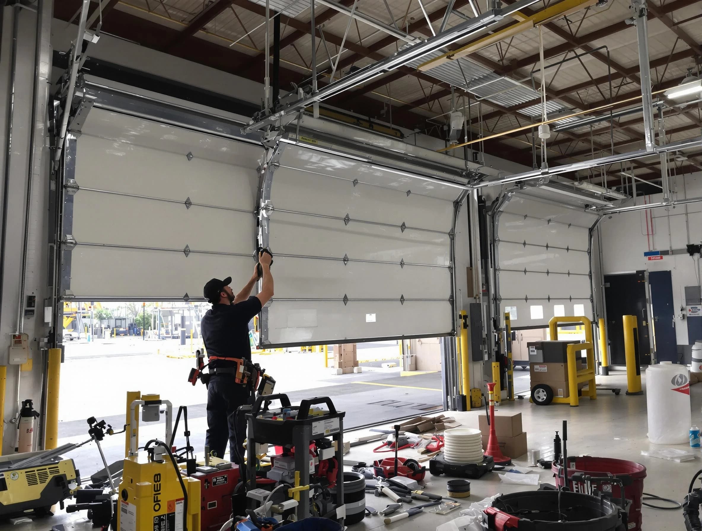 Arvada Garage Door Repair technician performing commercial garage door repair in Arvada