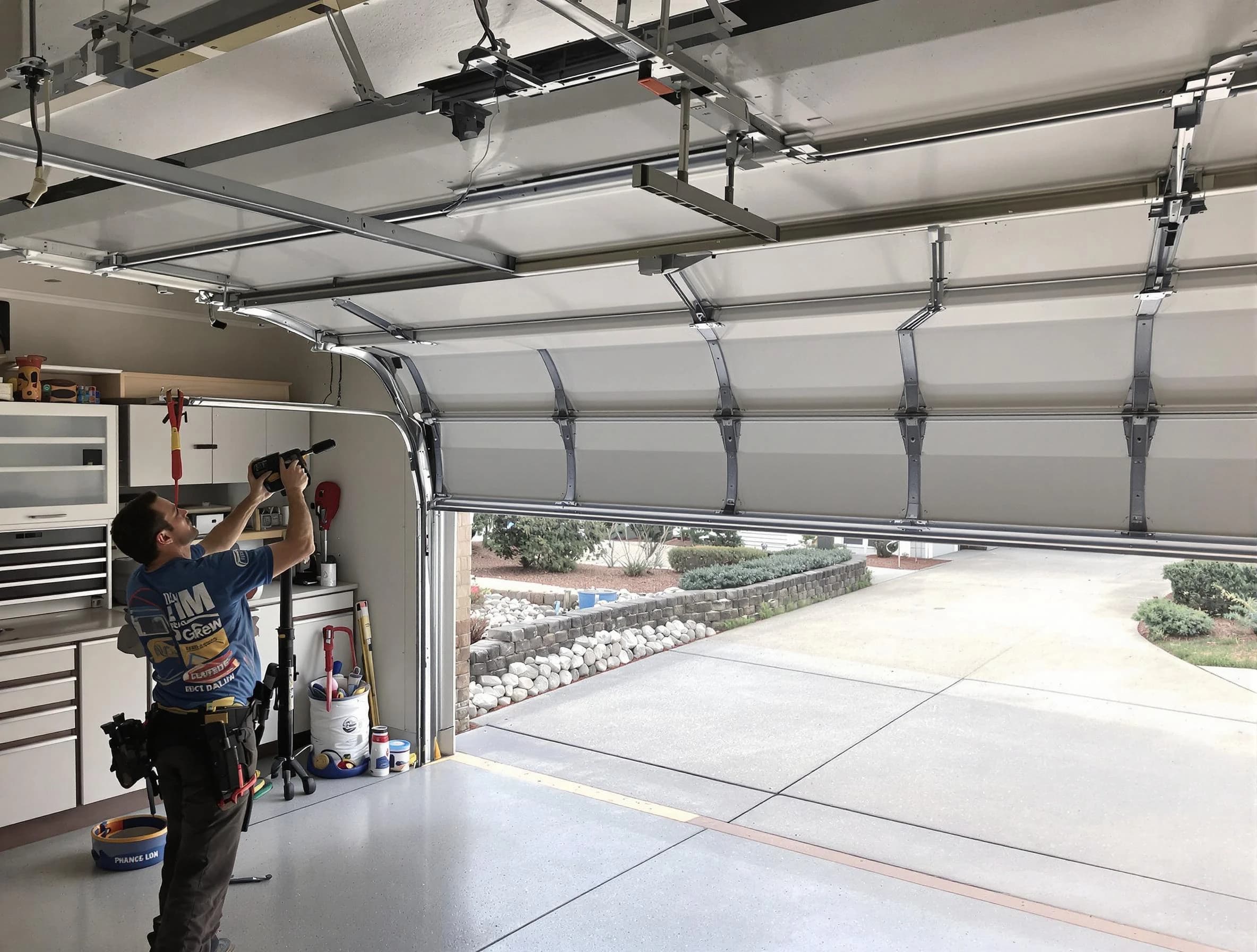 Garage door track repair service by Arvada Garage Door Repair in Arvada