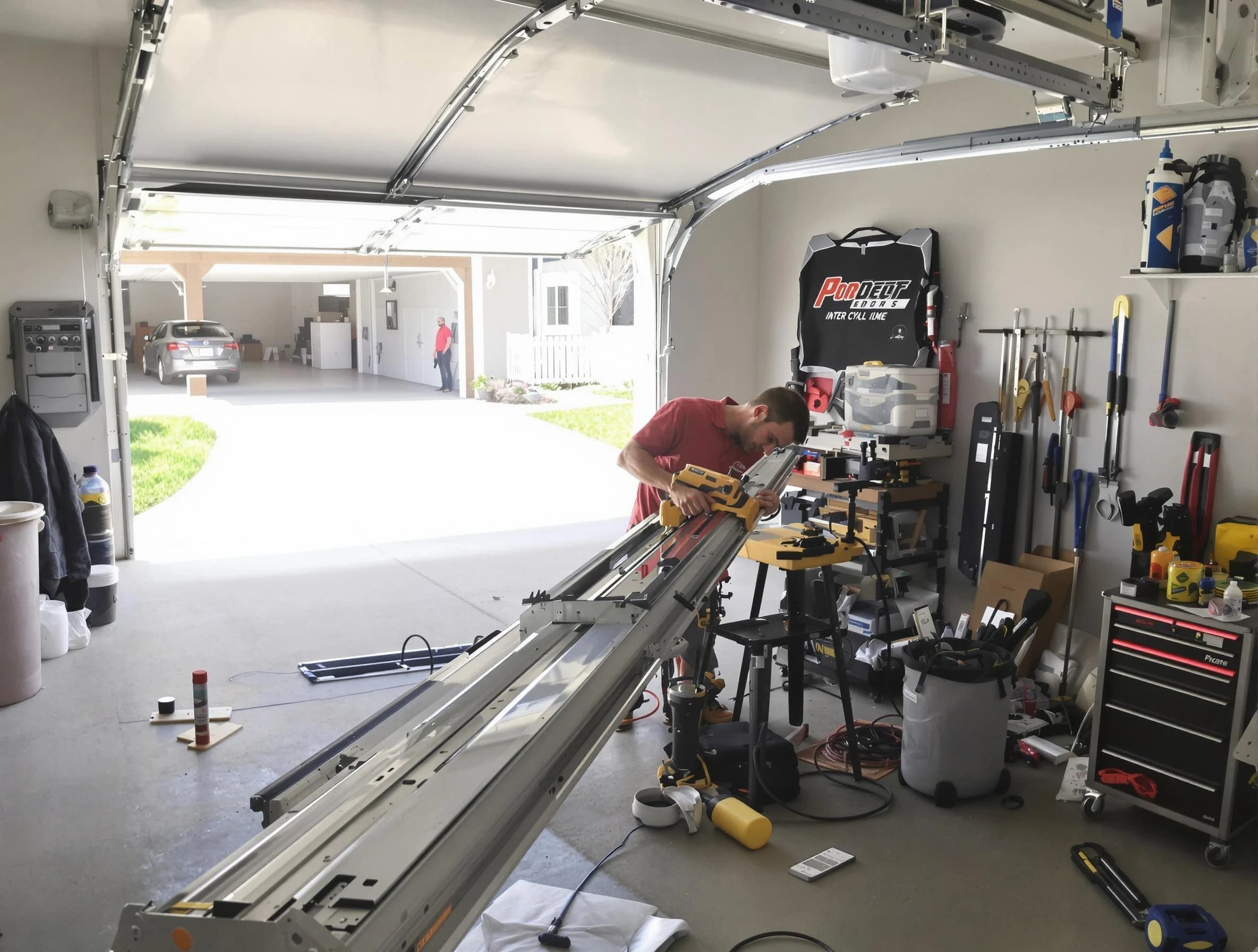 Arvada Garage Door Repair expert performing track repair in Arvada