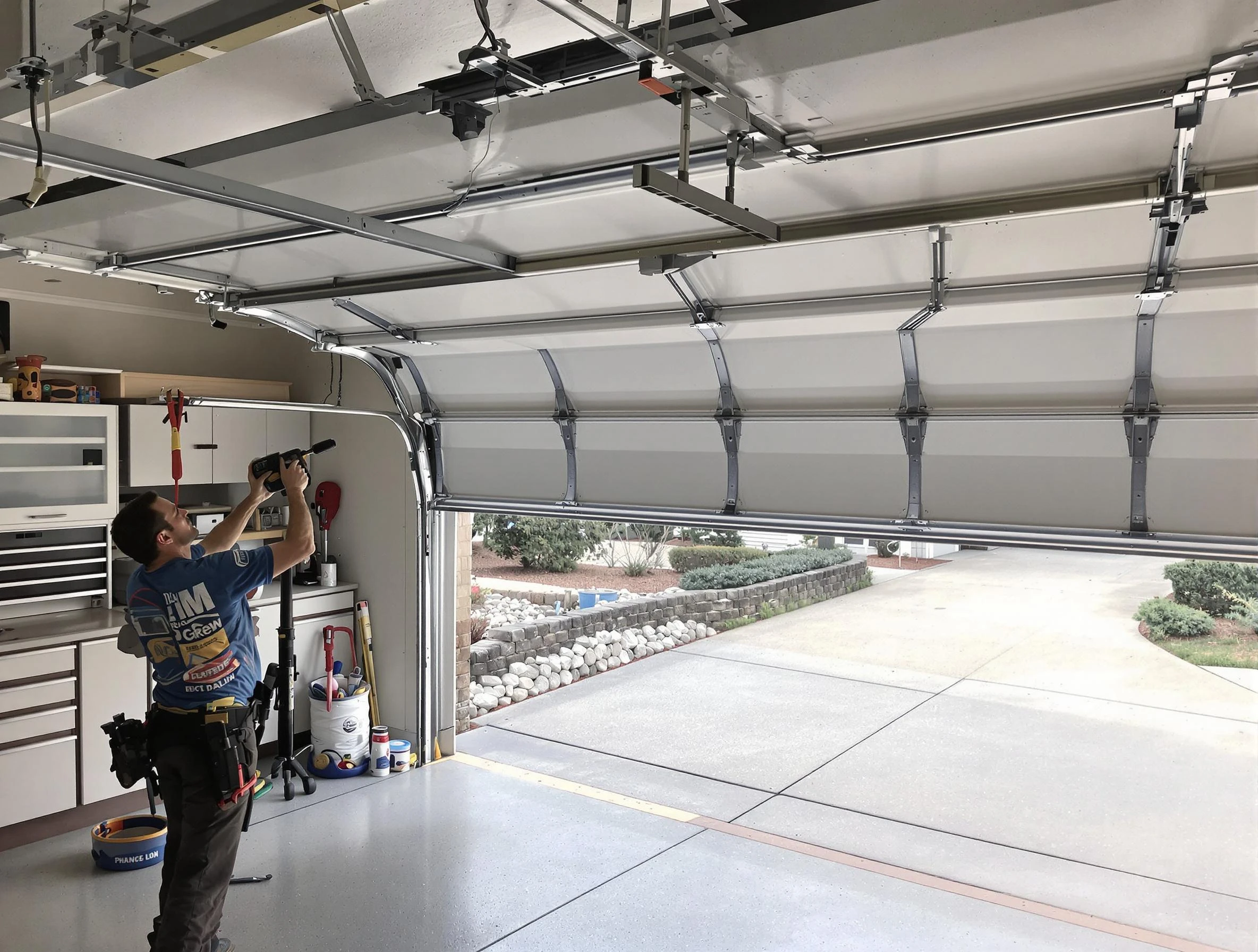 Garage door track repair service by Arvada Garage Door Repair in Arvada